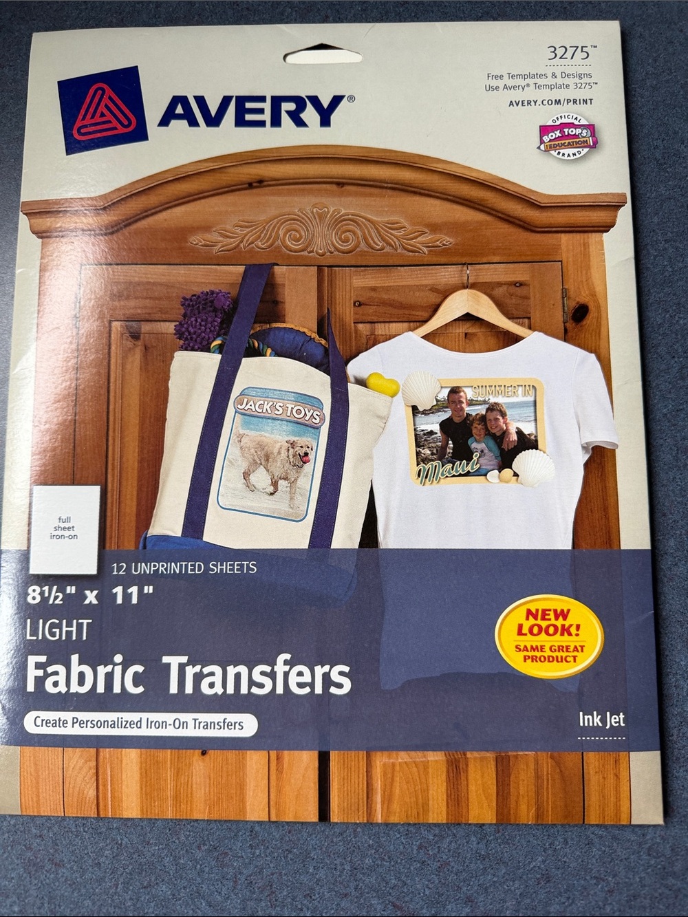 6 packages of Avery Fabric Transfer Sheets just print and iron #3275